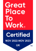 We are Great Place To Work Certified Nov 2022 - Nov 2023 UK
